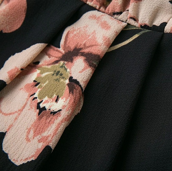 LAST 1! Black Empire Waist Floral Maxi Dress - Picture 7 of 7